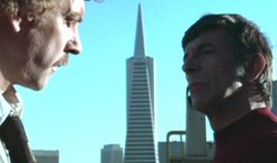 Leonard Nimoy and Donald Sutherland in Invasion of the Body Snatchers (1978)