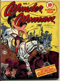 The first issue of Wonder Woman, Summer 1942.  Art by H.G. Peter.